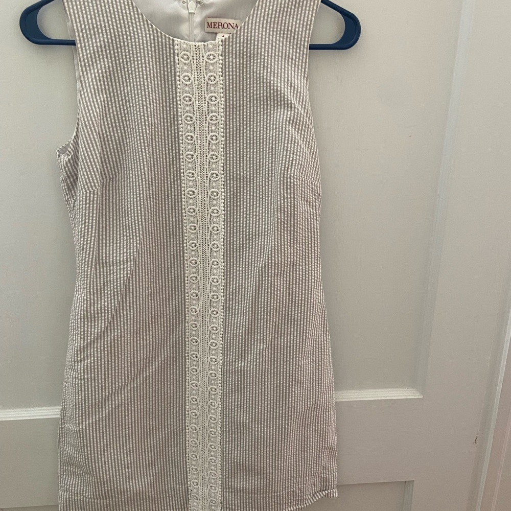 Gray Merona seersucker dress